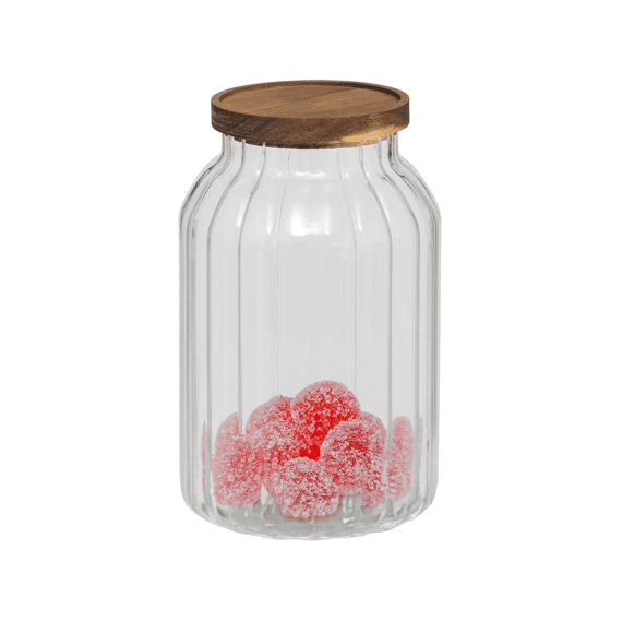 Voorraadpot Harmony 3l Glas/acaciahout