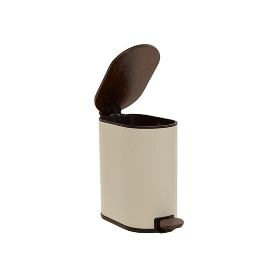Afvalbak Argiléo 5l Bamboe En Beige Metaal