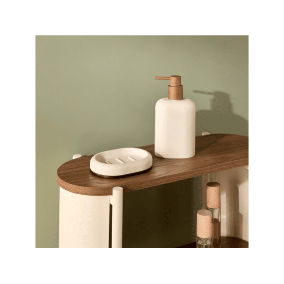 Zeepschaaltje Argiléo L13cm Beige Hars