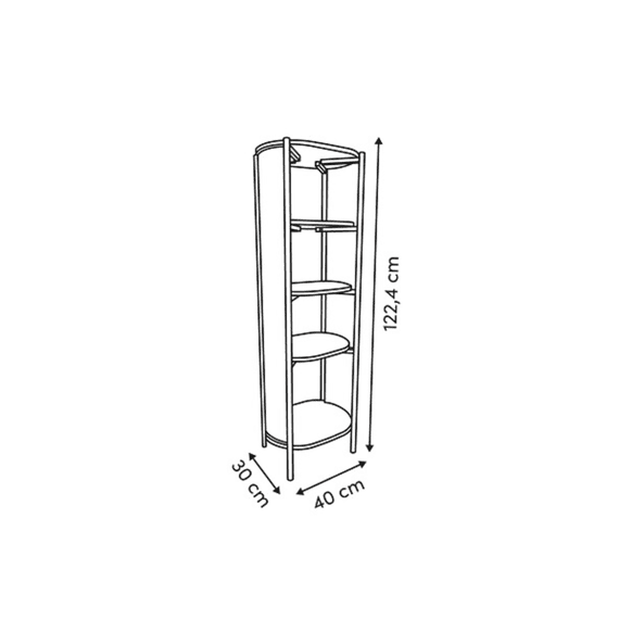Rek Argiléo 5 Niveaus H122.4cm Beige Metaal