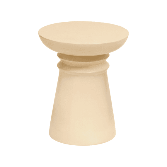 Totem-salontafel Jaya Ivoorkleurig Metaal