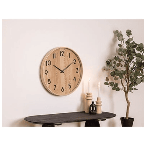 Klok Ivana D55cm Natuurlijk Hout
