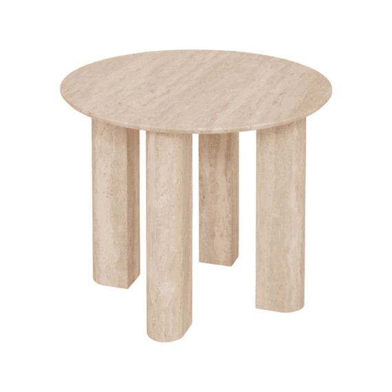 Salontafel Anaya D50.5cm Mdf Met Travertinlook