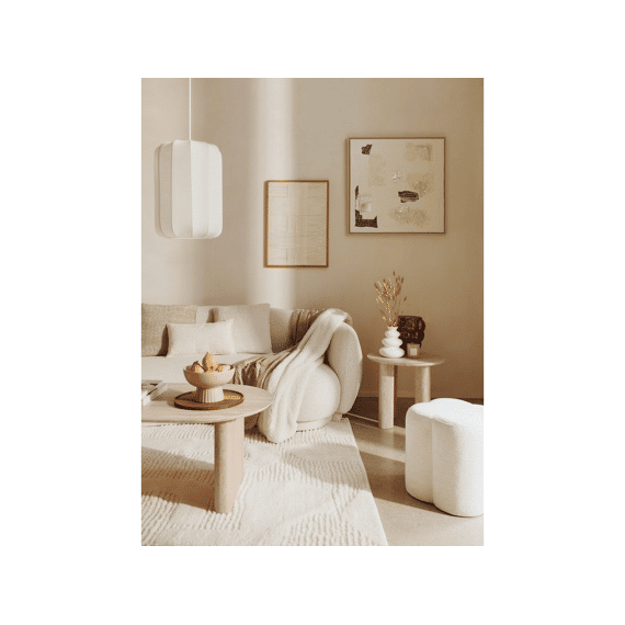 Salontafel Anaya D50.5cm Mdf Met Travertinlook