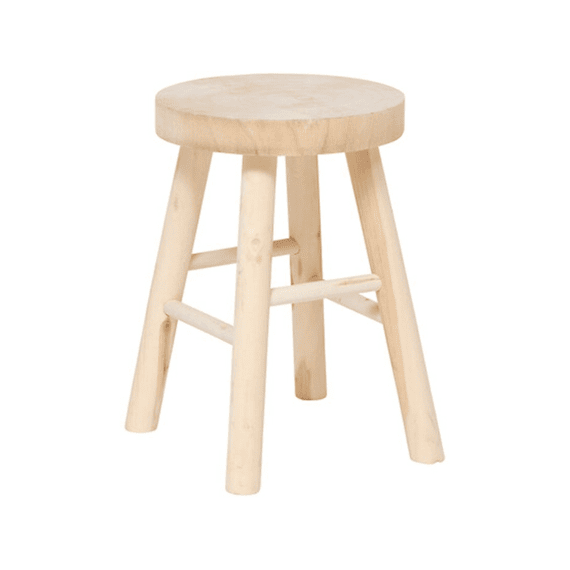 Bijzetkruk Nyar D28cm Natuurlijk Hout