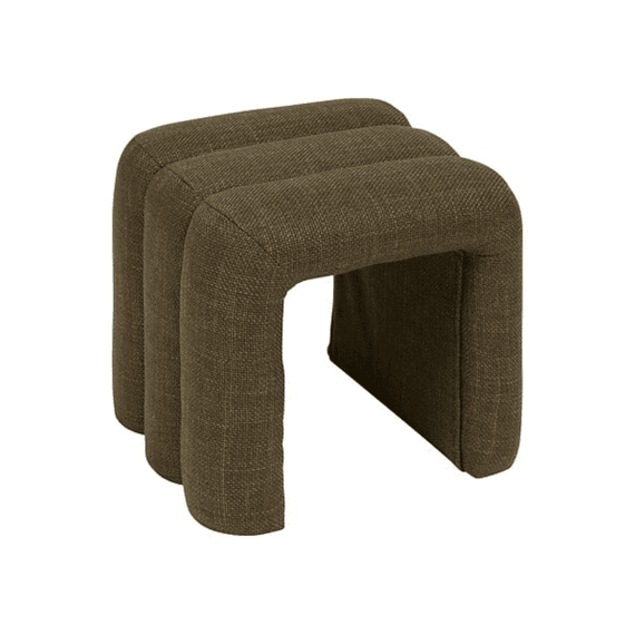 Poef Sisco B43xd42xh44cm Kaki-groene Stof