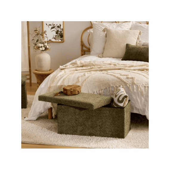 Dubbele Opvouwbare Poef Soana H38cm Kaki