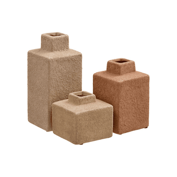 Eenbloemsvaasjes Rick Keramiek 3 Stuks
