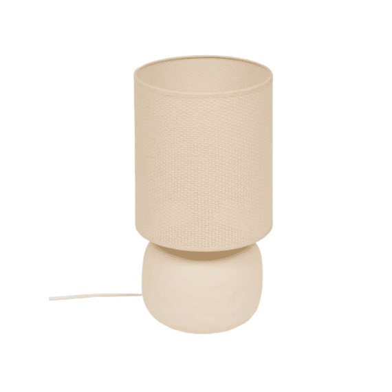 Bolvormige Lamp Obine H42cm Beige Steengoed