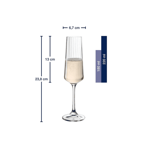 Leonardo Paolo Champagneglas 6stuks