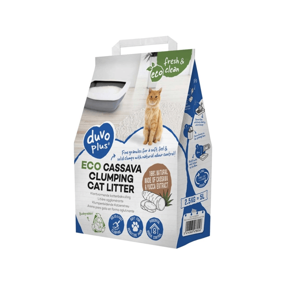 Eco Cassave Klontvormende Kattenbakvulling 2.5kg-5l