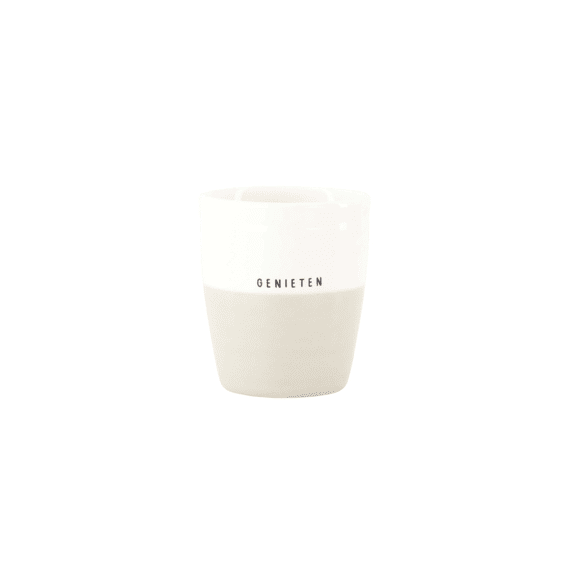 Zusss Koffiemok Genieten Wit/zand