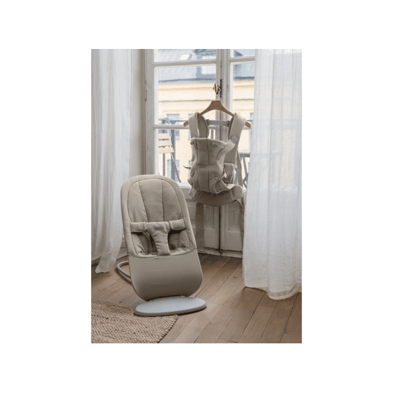 Babybjörn Relax Begin Geborsteld Geweven Zandgrijs
