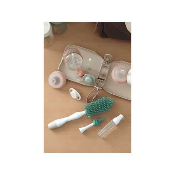 Béaba Compacte Reisreinigingsset Met Droogrek Clay