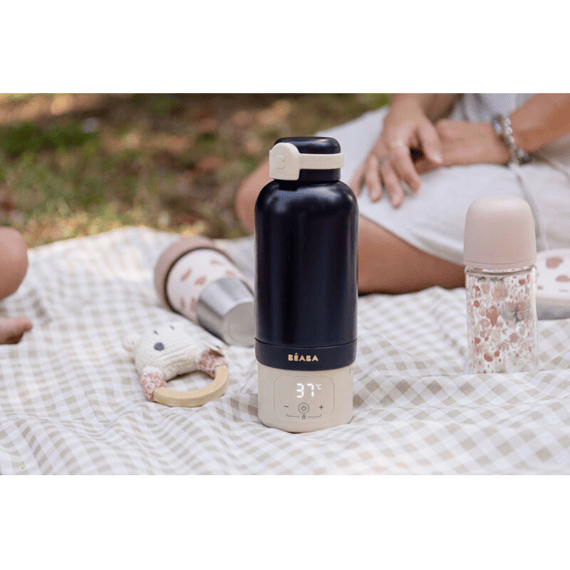 Beaba Bib Nomad Draagbare Flessenwarmer En Thermosfles Night Blue