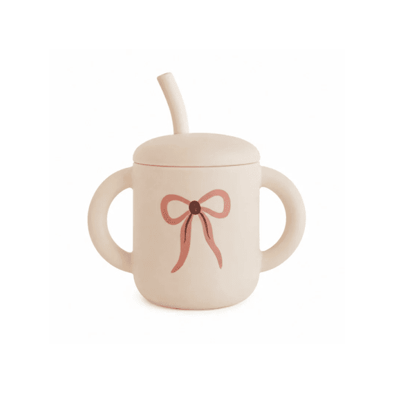 Mushie - Silicone Training Cup Bows