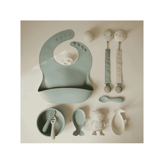 Mushie Fopspeenkoord Linnen 2-pack Sea Mist/shifting Sand