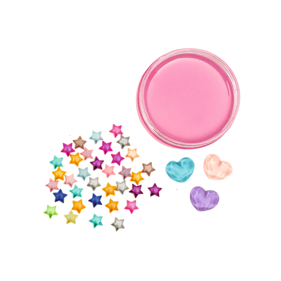 Glibber Klei Slijn Met Confettie Assortiment