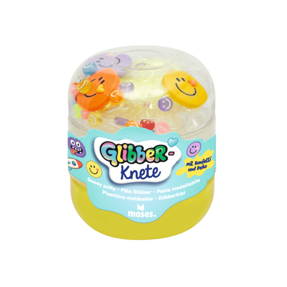 Glibber Klei Slijn Met Confettie Assortiment
