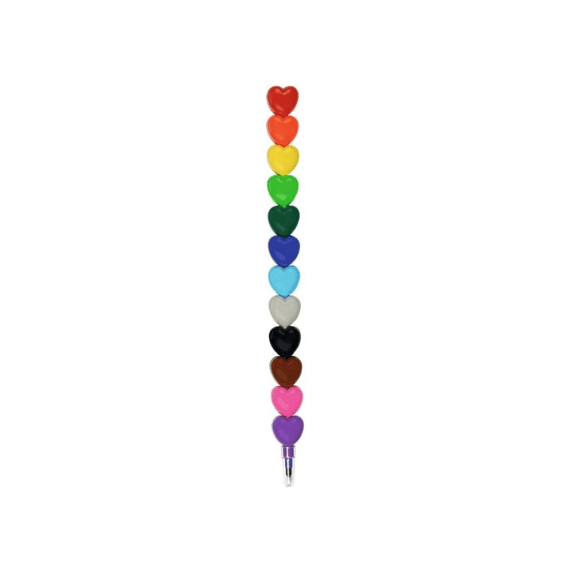 Stapel Kleurpotloden Regenboog Hart/ster Assortiment