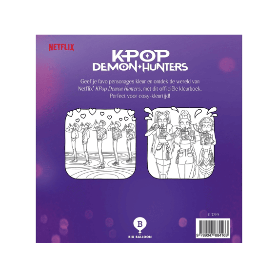 K-pop Demon Hunters Kleurboek Bank, Chillen, Kleuren!