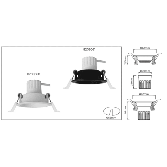 Fantasia Deep Deco Mini Led Inbouwspot Richtbaar Zwart
