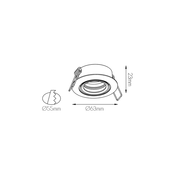 Fantasia Saturn Mini Inbouwspot Richtbaar Mr11 (bulb Excl) Aluminum