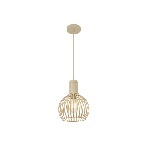 Fantasia Raga 1x E27 Pendel Beige Ø23,5cm