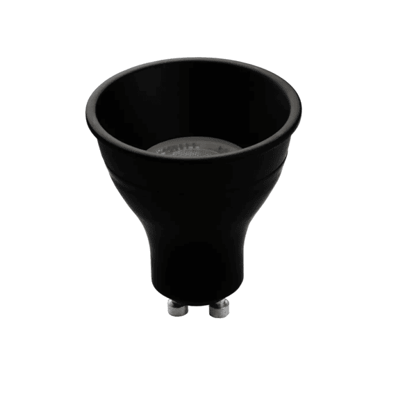 Fantasia Gu10 Led Deep Deco Base 8w 2700k + Zwarte Ring, Zwart,