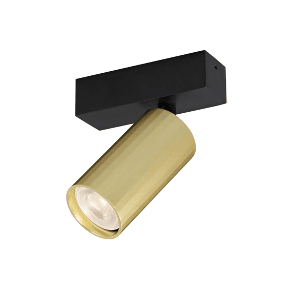 Fantasia Oryx 1l Spotlicht Mr11, Bulb (excl), Zwart Base, Gold Cylinder