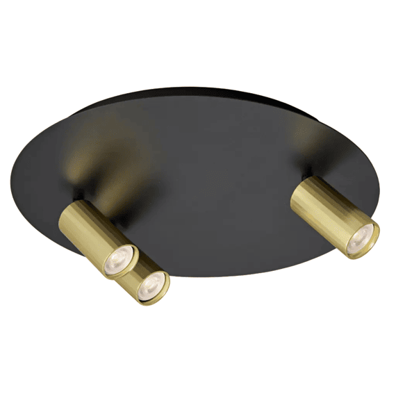 Fantasia Oryx 2+1 Ronde Basis Ø350 Mm Mr11 Bulb (excl) Zwart + Gold