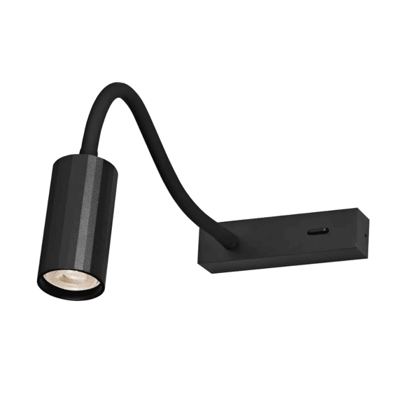 Fantasia Oryx Wandlamp Flexible, On/off Switch, Mr11 Bulb (excl) Zwart