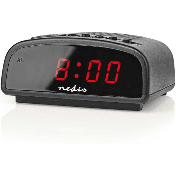 Nedis Wekkerradio Digitaal Led Met Snoozefunctie Zwart