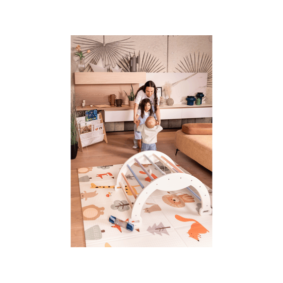 Family Nation Montessori  2-in-1 Opvouwbare Speelmat Omkeerbaar En Zacht  Animal Friends 180x150cm