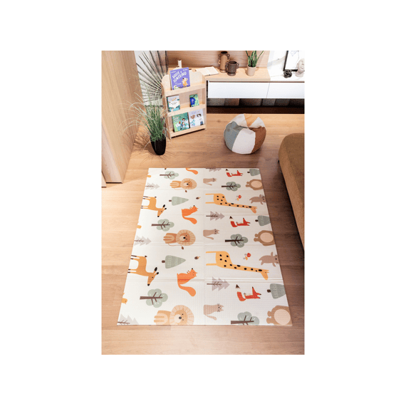 Family Nation Montessori  2-in-1 Opvouwbare Speelmat Omkeerbaar En Zacht  Animal Friends 180x150cm