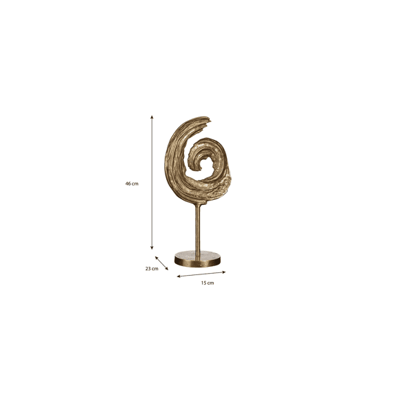 Decoratie Object L23xb14,5xh46cm Goud