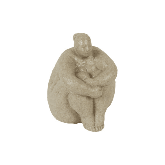 Lady Zittend Rubeus 13,5x13x17cm Grijs