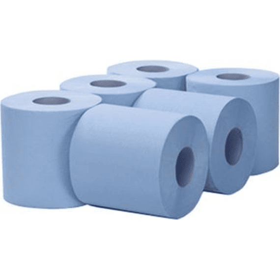 Drc Midi Poetsrol Blauw 2-lagig 170mx20cm Gewafeld 6 Rollen