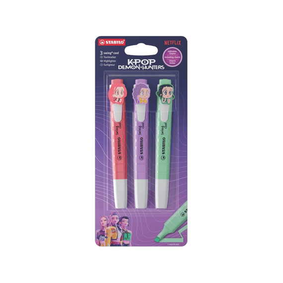 Kpop Demon Hunters Swing Cool Markeerstift 3 Stuks Op Blister