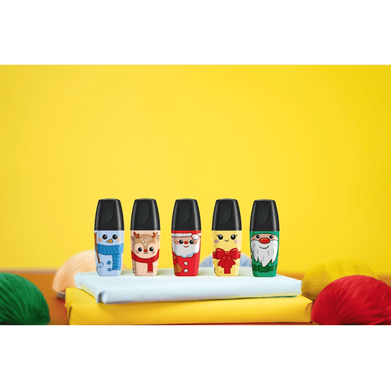 Stabilo Boss Mini Frosty Friends Markeerstift 5 Stuks