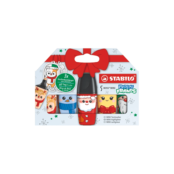 Stabilo Boss Mini Frosty Friends Markeerstift 5 Stuks