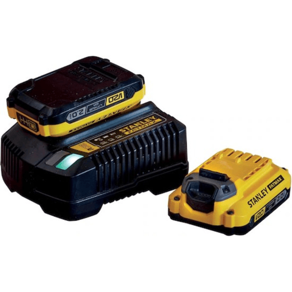 Stanley Startset Met 2x2.0ah En 2a Lader 18v