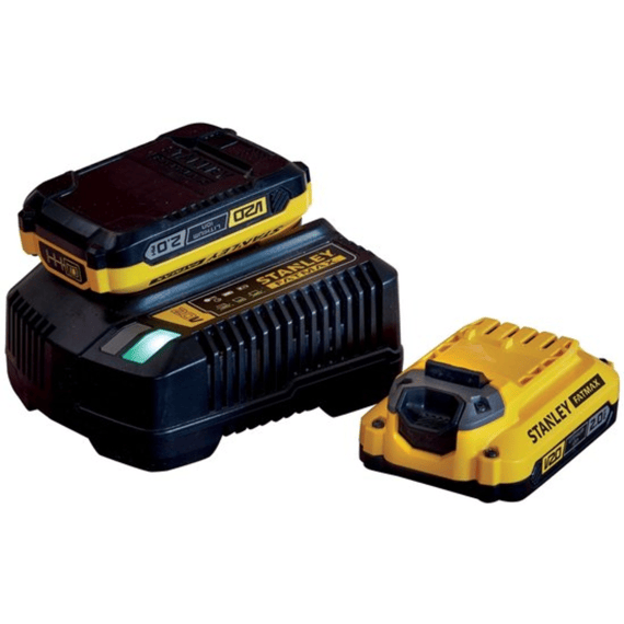 Stanley Startset Met 2x2.0ah En 2a Lader 18v