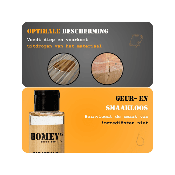 Homey's Tools For Life Paraffine Olie Voor Fibr Snijplanken 100ml