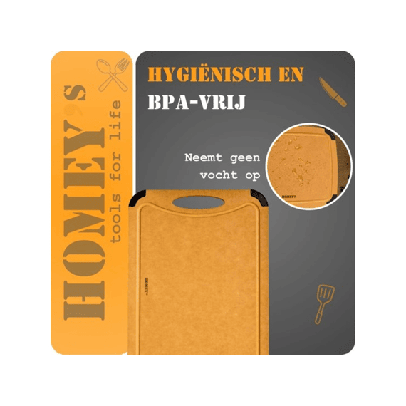 Homeys Tools For Life Fibr Snijplank Naturel 37x27,5cm