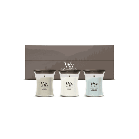 Woodwick Deluxe Gift Set 3 Mini Kaarsen Woodland Trio