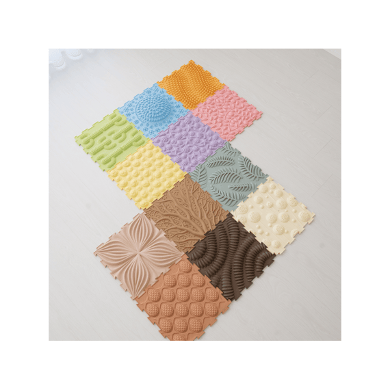 Sense2play Sensorische Textuurmatten Pastel 6 Stuks