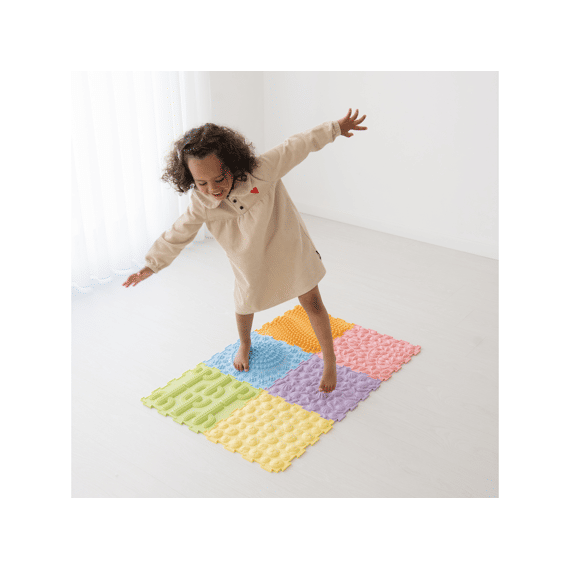 Sense2play Sensorische Textuurmatten Pastel 6 Stuks