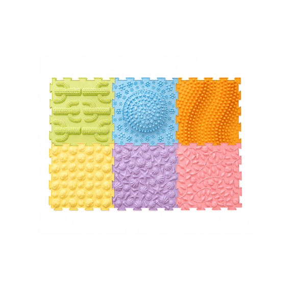 Sense2play Sensorische Textuurmatten Pastel 6 Stuks