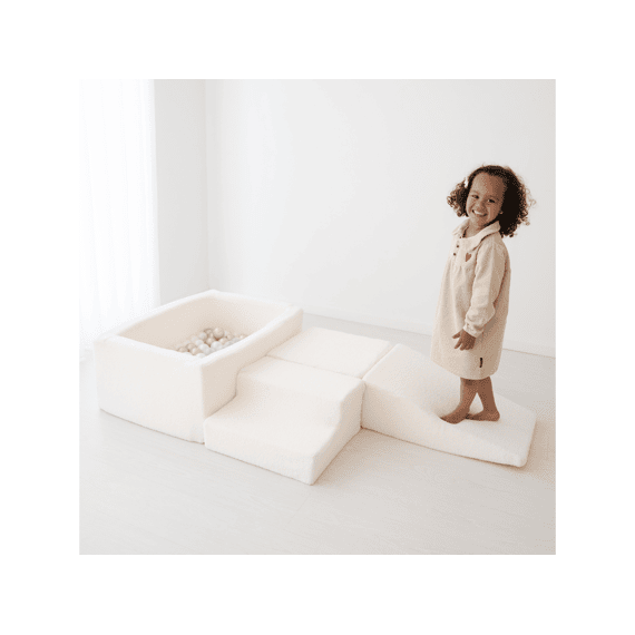 Sense2play 4-in-1 Schuim Speelset Met Ballenbad Bouclé Crème